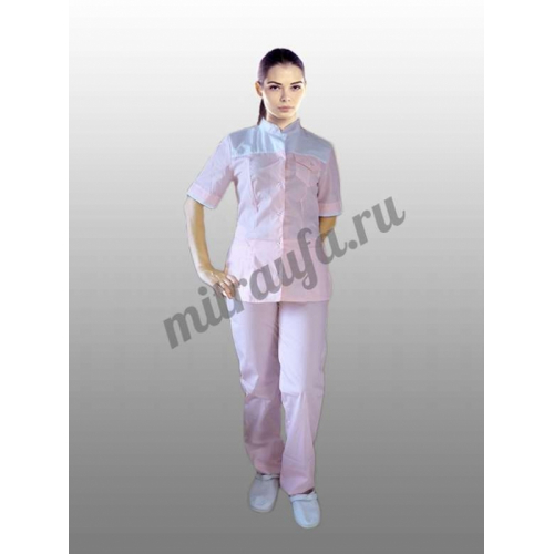Медицинский костюм Марго (розовый)