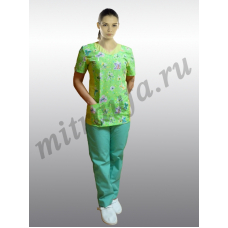 Костюм медицинский Магнолия (Зелёный) РАСПРОДАЖА
