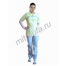 Костюм медицинский Марго+ (лайм)